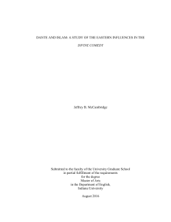 DANTE AND ISLAM: A STUDY OF THE EASTERN INFLUENCES IN