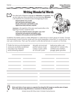 Writing Wonderful Words