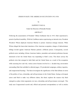 crisis in haiti: the american occupation 1915-1934