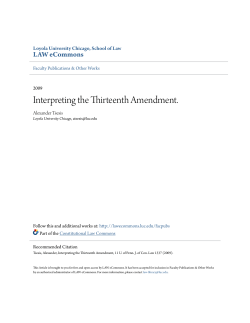 Interpreting the Thirteenth Amendment.