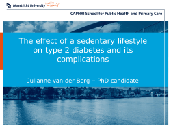 The effect of a sedentary lifestyle on type 2