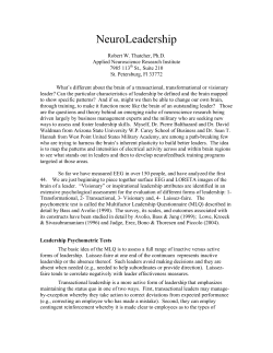 NeuroLeadership Discriminant Functions