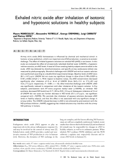 Exhaled nitric oxide after inhalation of isotonic and hypotonic