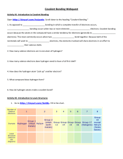 covalent bonding webquest