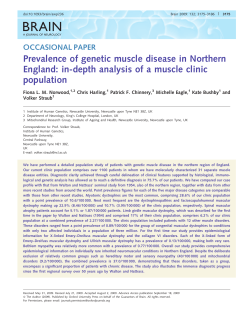 Prevalence of genetic muscle disease in Northern England