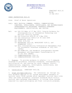 OPNAVINST 9410.5C N2/N6 19 Feb 2013 OPNAV INSTRUCTION