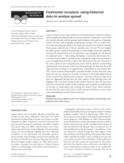 Freshwater invasions: using historical data to