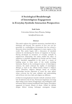 2. Izak Lattu - Interreligious Engagement