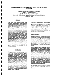 Dependability Design for the Pluto Flyby Mission