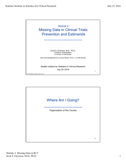 Missing Data in Clinical Trials