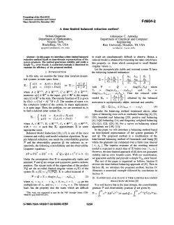 A time-limited balanced reduction method - VT Math