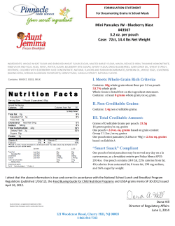 Mini Pancakes IW - Blueberry Blast #43567 3.2 oz. per pouch Case