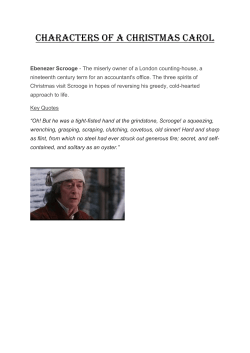 CHARACTERS Of A CHRISTMAS CAROL