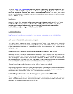 The report "Insect Pest Control Market by Type
