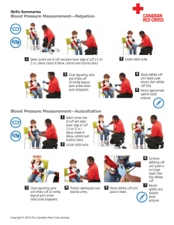 Skills Summaries - Blood Pressure Measurement&mdash;Palpation