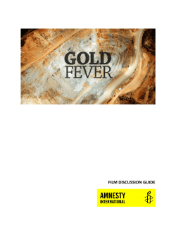 Gold Fever Discussion Guide by Amnesty International Canada