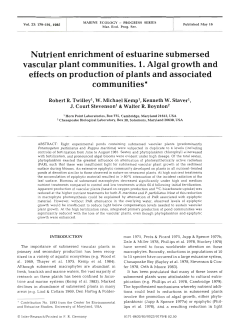 Nutrient enrichment of estuarine submersed vascular plant