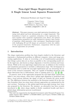 Non-rigid Shape Registration: A Single Linear Least Squares