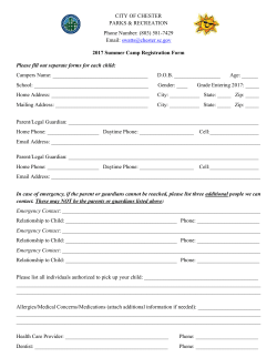 Summer Camp REGISTRATION