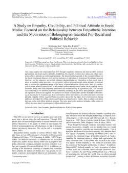 A Study on Empathy, Credibility, and Political Attitude in Social