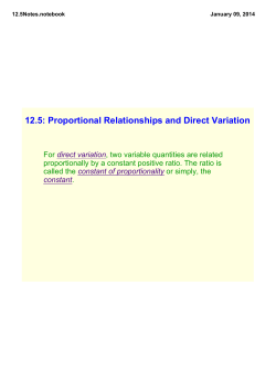 12.5: Proportional Relationships and Direct Variation