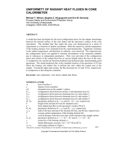 uniformity of radiant heat fluxes in cone calorimeter