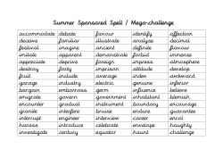 Mega Spelling - Great Bowden Academy