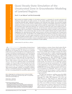 Quasi Steady-State SimulaƟon of the Unsaturated Zone in