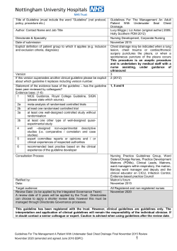 Underwater Seal Chest Drainage