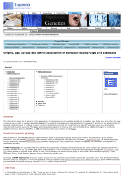 Geographic spread and ethnic origins of European