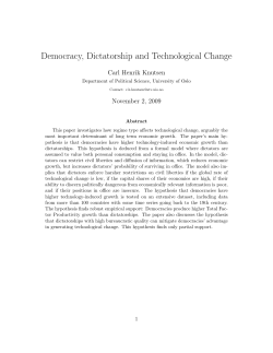 Democracy, Dictatorship and Technological Change