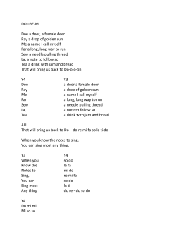 DO &ndash;RE-MI Doe a deer, a female deer Ray a drop of golden sun Me