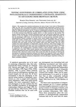 TESTING HYPOTHESES OF CORRELATED EVOLUTION USING