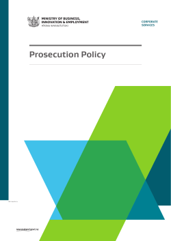 the Prosecution Policy