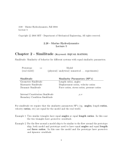 Chapter 2 - Similitude (Keyword: EQUAL RATIOS)