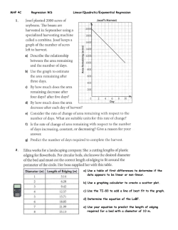 MAP 4C Regression WS Linear/Quadratic/Exponential Regression 1