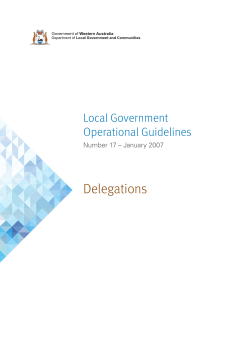 Local Government Operational Guidelines: Number 17