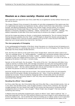 Maoism as a class society: illusion and reality