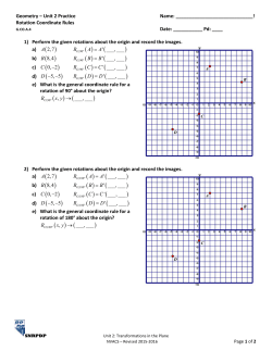 Rotation Coordinate Rules Date: ______ Pd: ____ 1) Perf