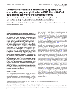 Competitive regulation of alternative splicing and alternative