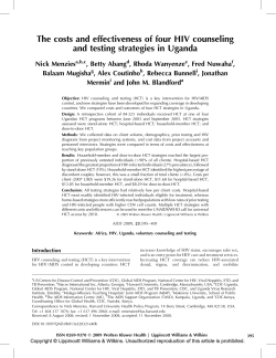 The costs and effectiveness of four HIV counseling and testing