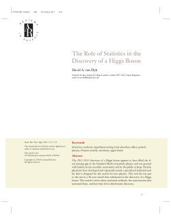 The Role of Statistics in the Discovery of a Higgs Boson