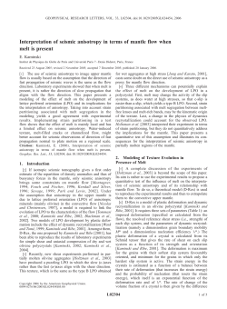 The interpretation of seismic anisotropy in terms of mantle flow when