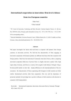 International cooperation on innovation: firm