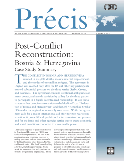 Post-Conflict Reconstruction: - Independent Evaluation Group