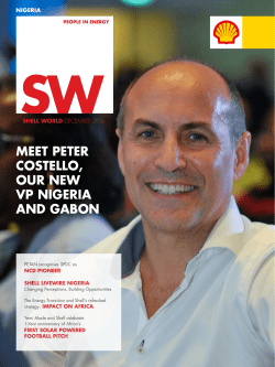 Shell World Nigeria Magazine - Q3 2016 Edition