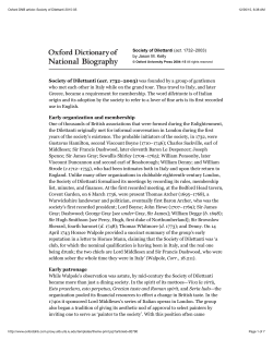 Oxford DNB article: Society of Dilettanti 2015-05