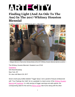 In The 2017 Whitney Houston Biennial