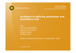 problems in defining phenotype and hereditary trait
