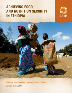 Achieving Food and Nutrition Security in Ethiopia